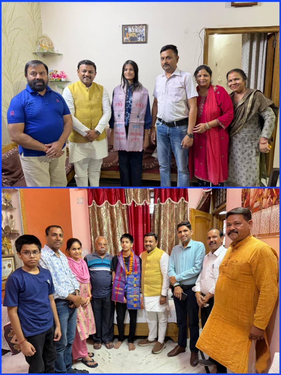 पूर्व मेयर गौरव गोयल ने सीबीएसई बोर्ड परीक्षा में उच्च प्रदर्शन करने पर ईशिका गुप्ता व शिवांश गुप्ता को दी बधाई