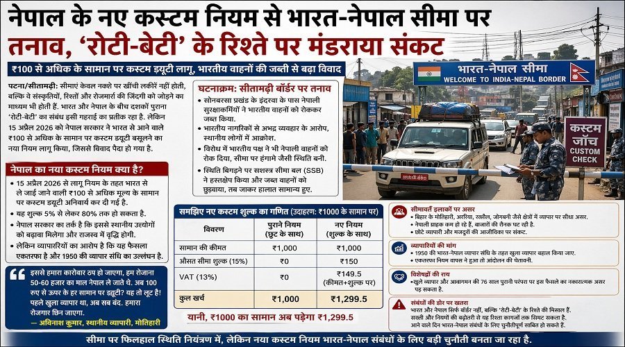 भारत-नेपाल सीमा पर ‘कस्टम’ की दीवार, खतरे में ‘रोटी-बेटी’ का प्राचीन रिश्ता