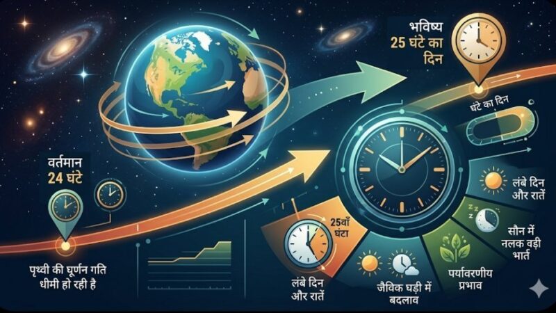 धीमी पड़ रही है पृथ्वी की रफ्तार, भविष्य में 25 घंटे का होगा एक दिन