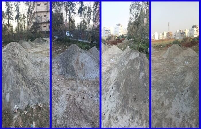 दून यूनिवर्सिटी रोड पर अवैध रेत-बजरी का भंडारण, नियमों को दरकिनार कर चल रहा कारोबार