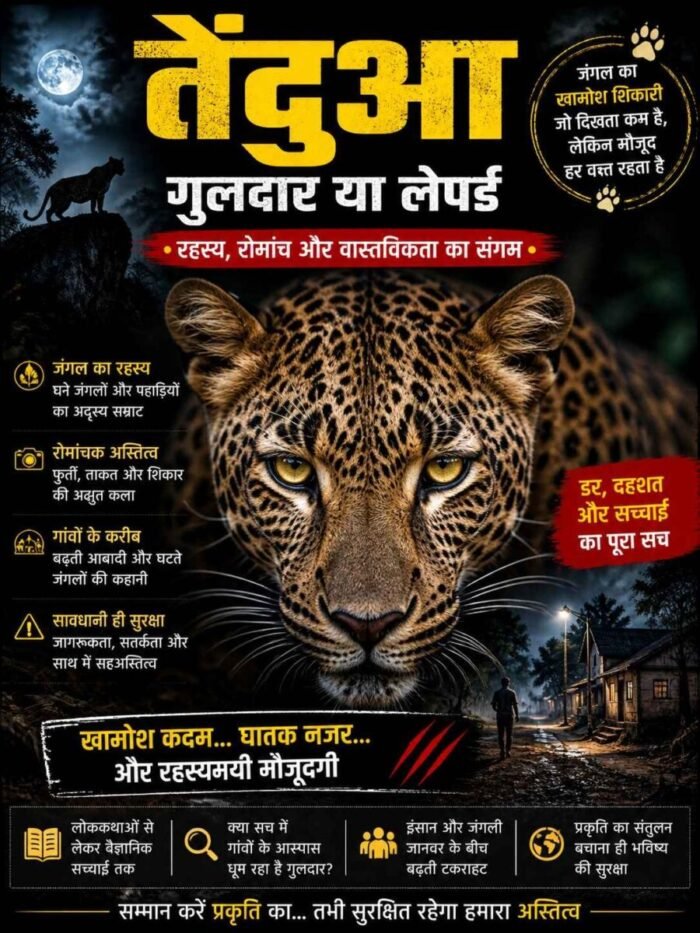 तेंदुआ – गुलदार या लेपर्ड : रहस्य, रोमांच और वास्तविकता का संगम