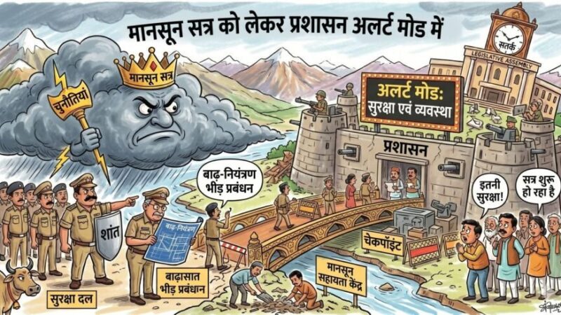 मानसून सत्र को लेकर अलर्ट मोड में प्रशासन