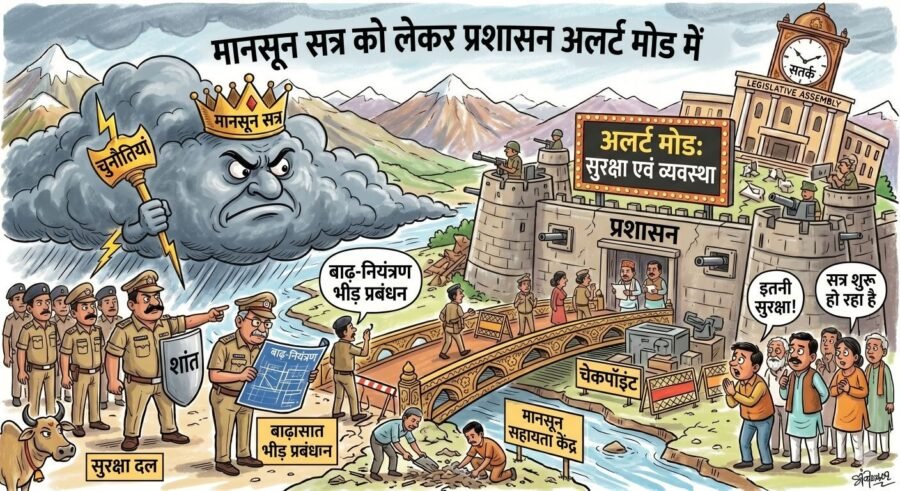 मानसून सत्र को लेकर अलर्ट मोड में प्रशासन