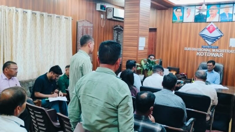 कोटद्वार में राजकीय भूमि से अतिक्रमण हटाने के लिए 10 दिन का अभियान, एसडीएम संदीप कुमार ने विभागों को दिए सख्त निर्देश