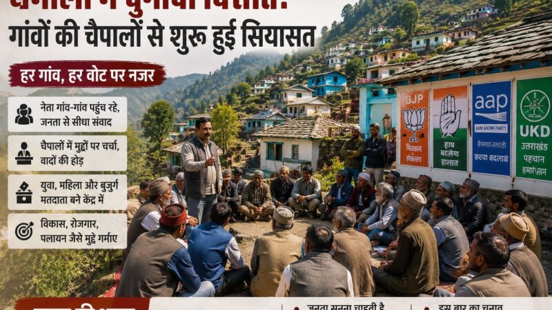 चमोली में चुनावी बिसात, गांवों की चौपालों से शुरू हुई सियासत