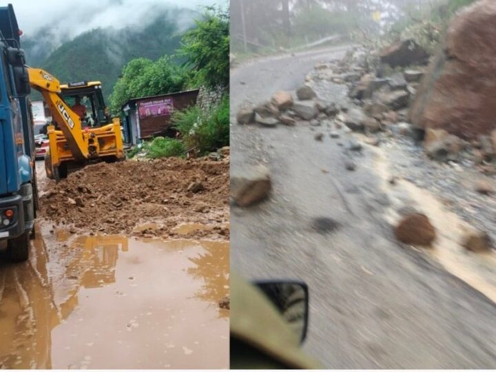 बारिश बनी आफत : यमुनोत्री हाईवे बंद, कर्णप्रयाग में गिरे भारी बोल्डर