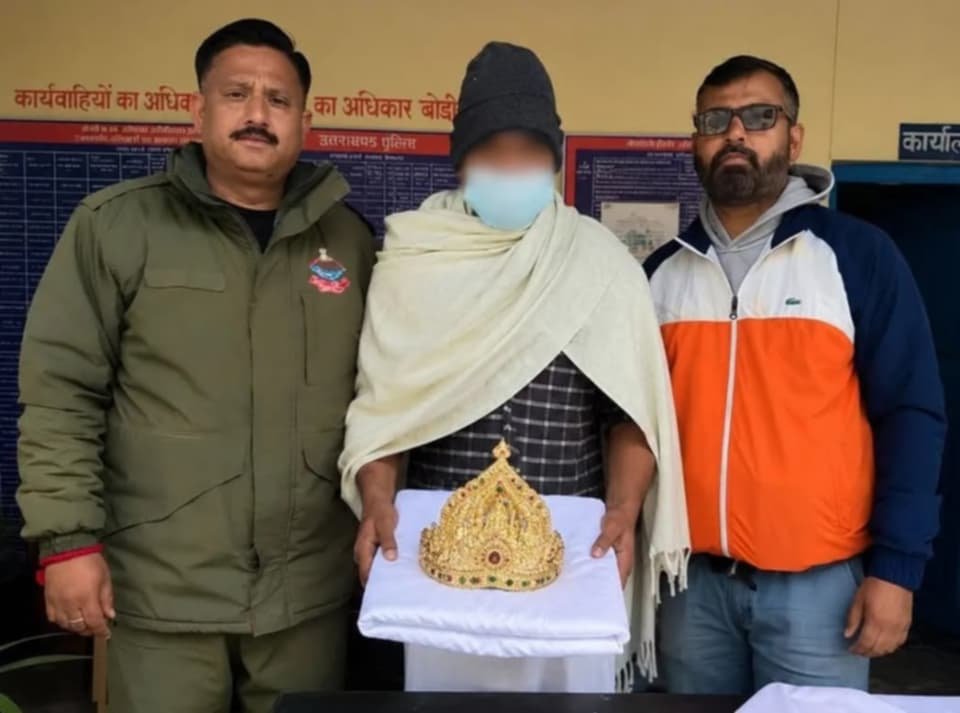 बद्रीनाथ में भगवान नारायण का स्वर्ण मुकुट चुराने वाला साधु गिरफ्तार, मुकुट बरामद