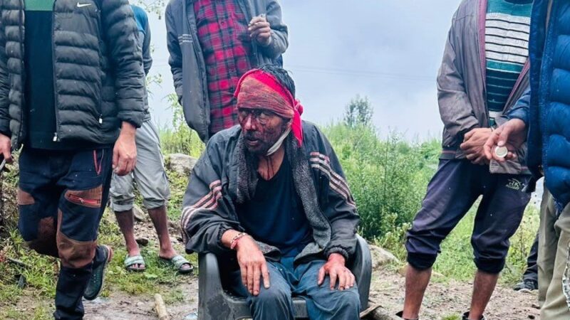 कलगोठ गांव में भालू के हमले से एक व्यक्ति गंभीर घायल 