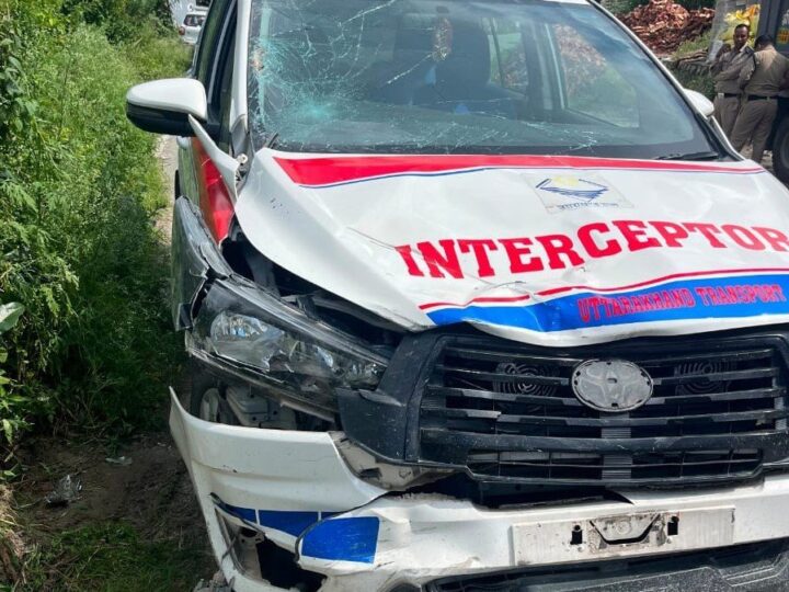 इंटरसेप्टर व स्कूटी की भिडंत में स्कूटी सवार दो युवक गंभीर