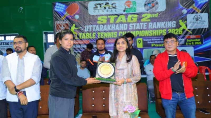 पौड़ी में राज्य स्तरीय टेबल टेनिस प्रतियोगिता का शुभारंभ