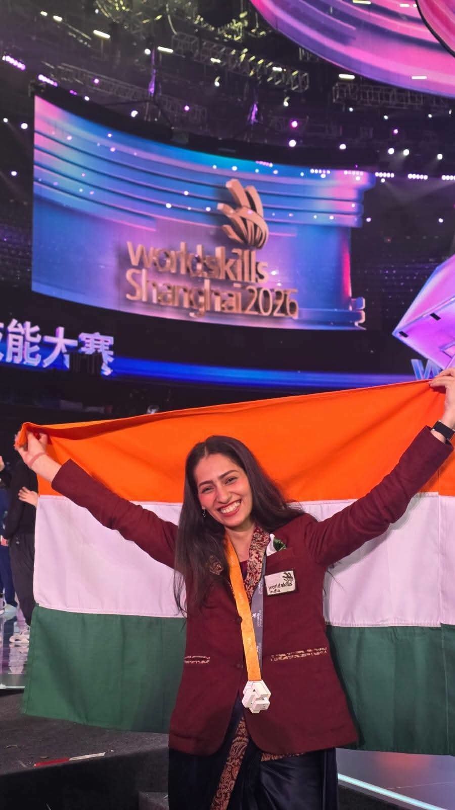 विश्व कौशल प्रतियोगिता में भारत का शानदार प्रदर्शन, चिन्यालीसौड़ की रिटेल सेल्स में सानिया जोशी ने देश के लिए जीता सिल्वर