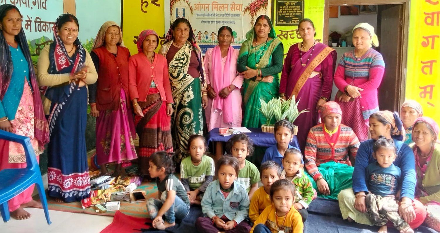 84 आंगनबाड़ी केंद्रों में हुआ आंगन मिलन कार्यक्रम