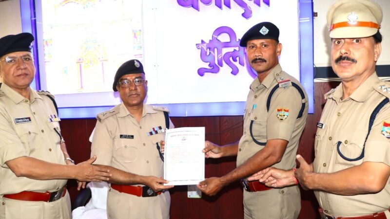 नंदा जात यात्रा में ड्यूटी निभाने वाले पुलिसकर्मी सम्मानित