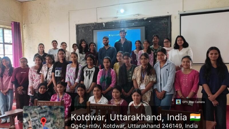 कोटद्वार : PG कॉलेज में She for STEM कार्यक्रम के अंतर्गत छात्राओं हेतु अभिविन्यास कार्यक्रम आयोजित
