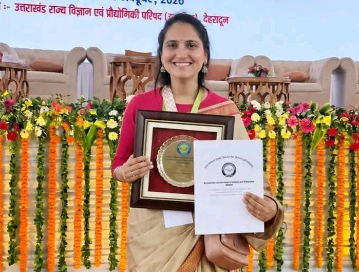 गढ़वाल विवि की डॉ. दीप्ति सेमवाल को मिला ‘यंग साइंटिस्ट अवार्ड’
